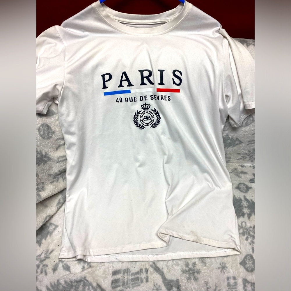 Men’s large white PARIS T-Shirt